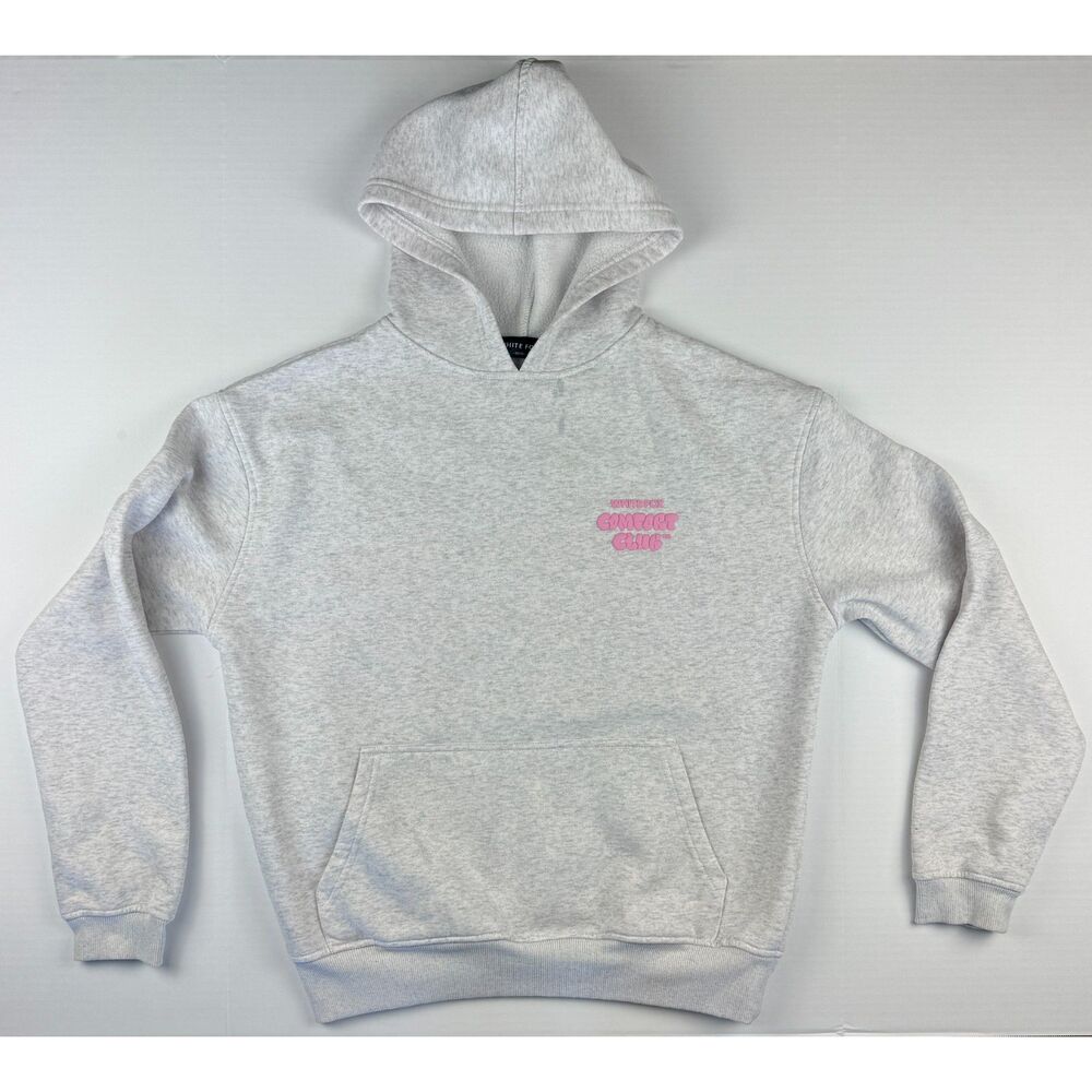 White Fox Comfort Club Heather Gray Hoodie Size XS/S